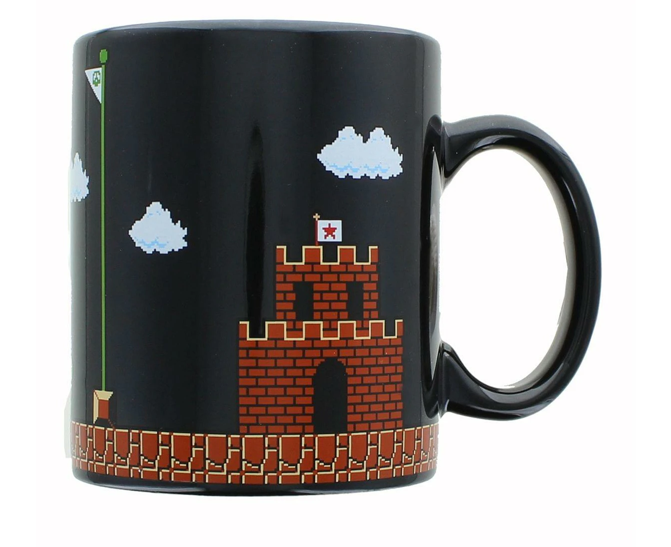 Super Mario Collectibles | Super Mario 8-Bit Boss Black Ceramic Coffee Mug