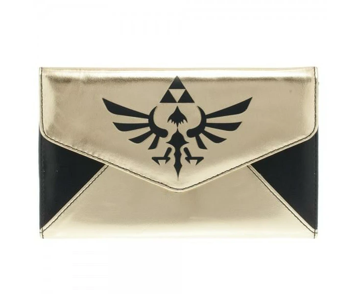 Gold Black Zelda Logo Envelope Wallet