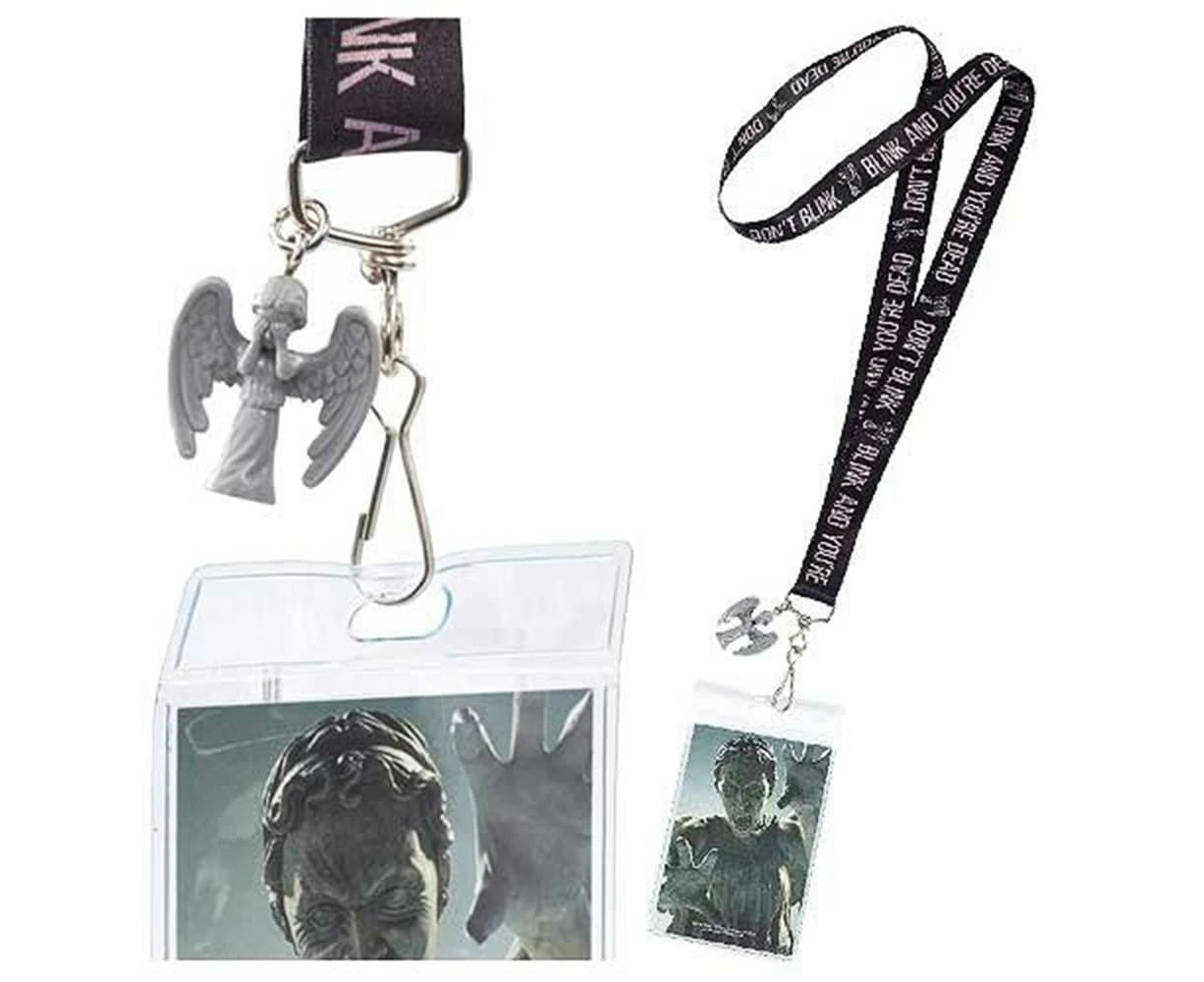 Doctor Who Don't Blink with 3D Weeping Angel Lanyard Charm