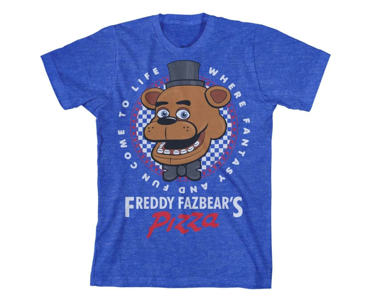 Five Nights at Freddy's "Pizza" Boy's Blue T-Shirt