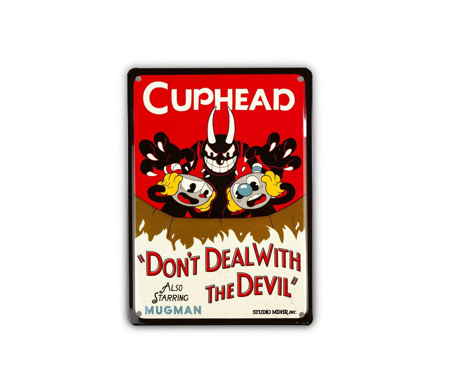 Cuphead Collectibles | Cuphead Don't Deal With The Devil Tin Sign