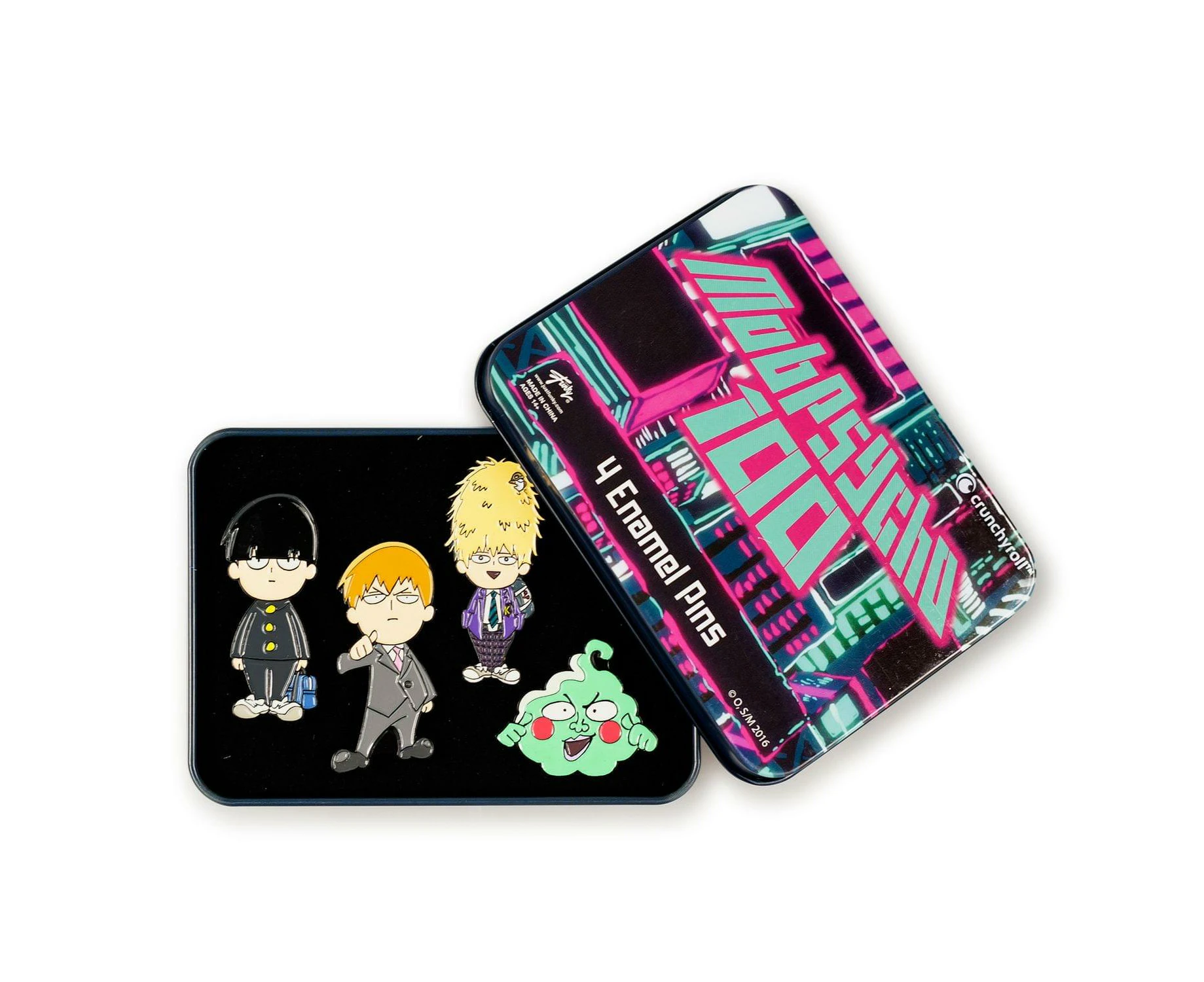 Mob Psycho 100 4-Piece Enamel Collector Pin Set