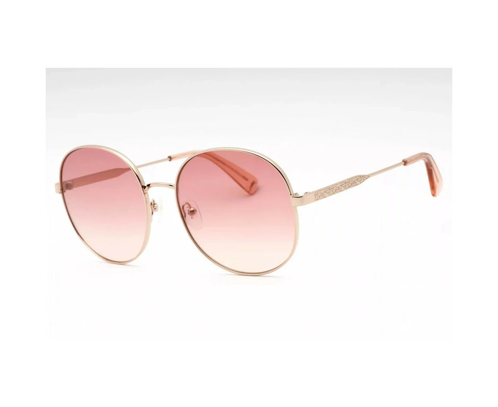 Longchamp LO161S 703 Designer Round Rose Gold / Gradient Rose/Peach Metal Sunglasses