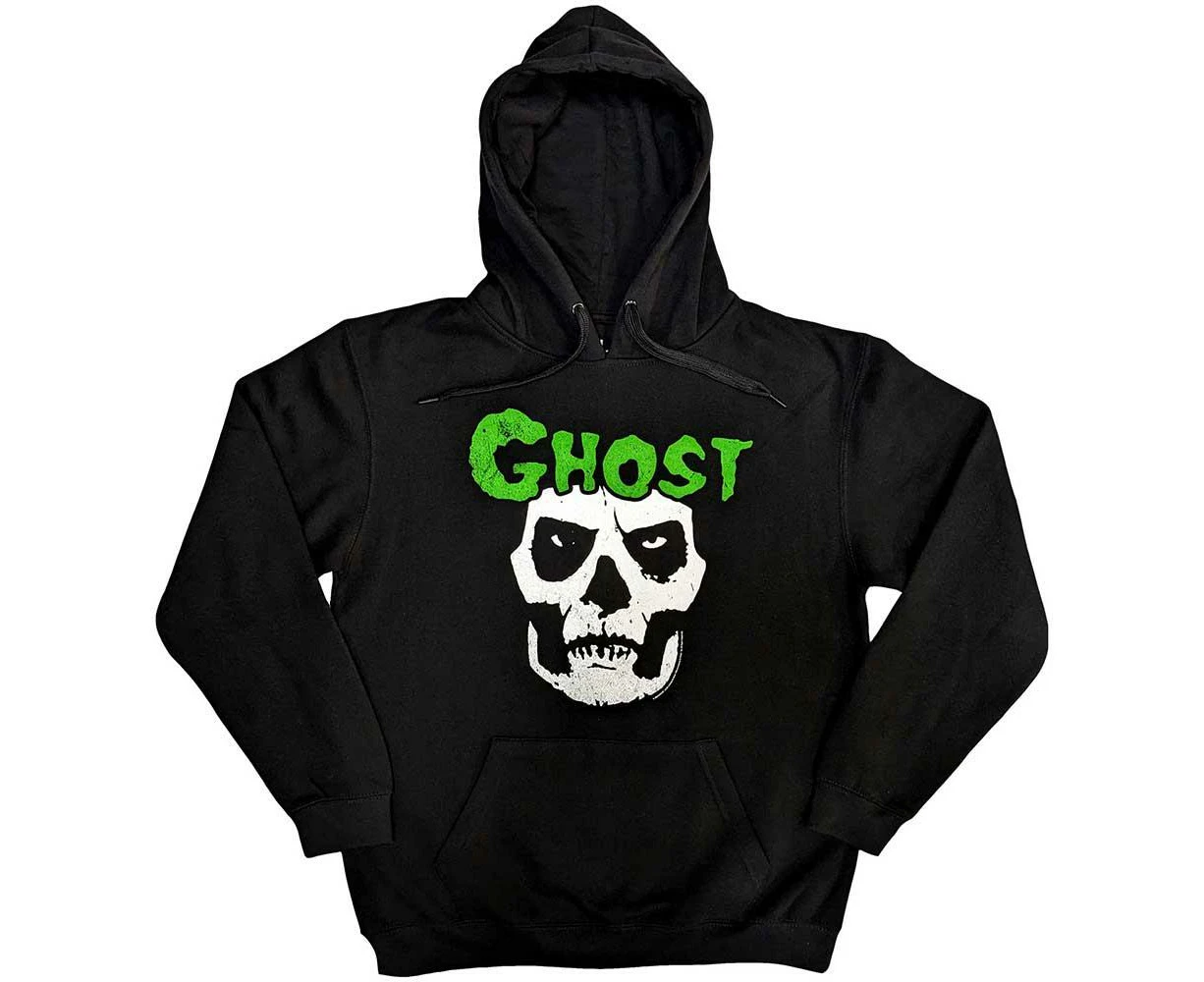 Ghost Unisex Adult Skull Pullover Hoodie (Black) - RO10209