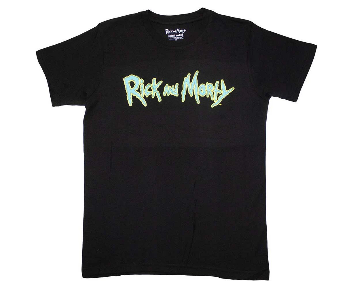 Rick And Morty Unisex Adult Logo T-Shirt (Black) - RO11399