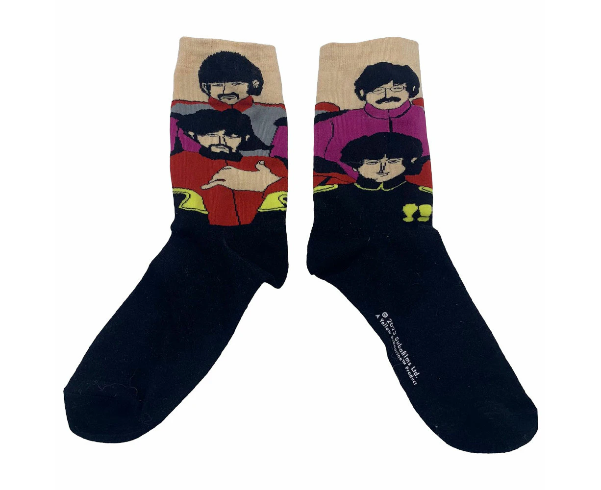 The Beatles Yellow Submarine Faces Ankle Socks