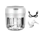 Usb Rechargeable Mini Food Processor Garlic Chopper - White