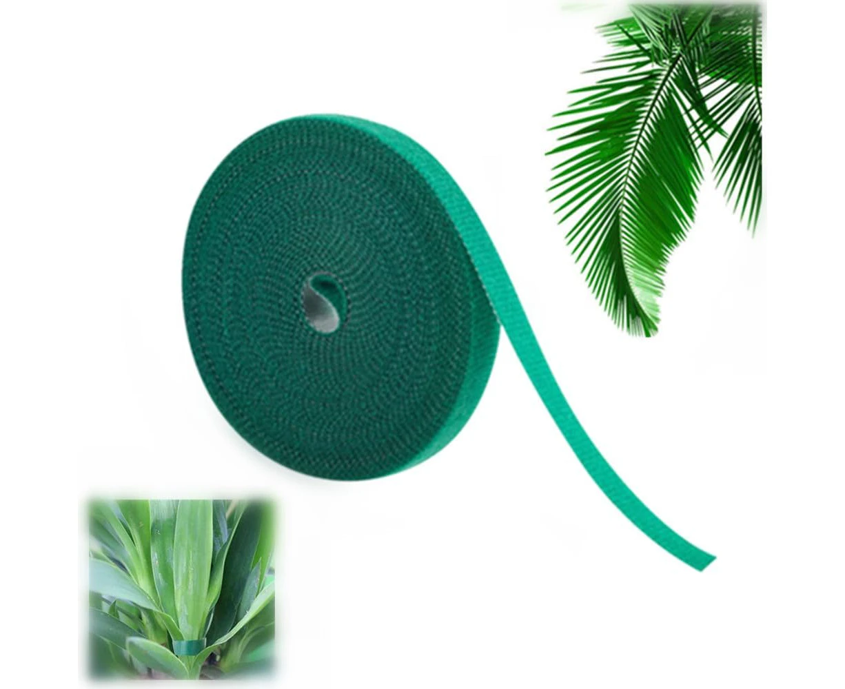 1 Roll Garden Plant Ties Plant Tape,Garden Tie Tape Stretch Tie Tape, Plant Ties Garden Tape, Green Plants Tape Green Twin Fastening Tape Gardening Tape Ga