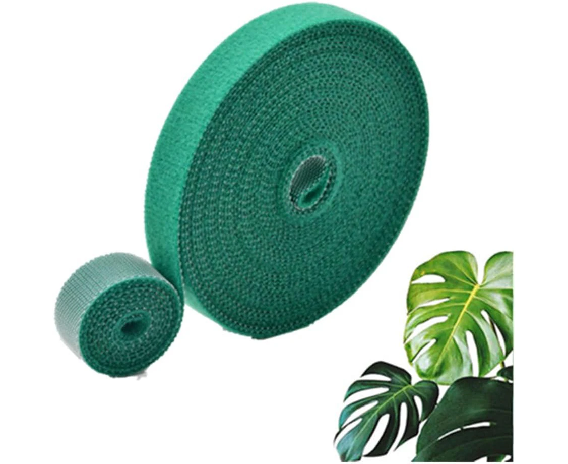 1 Roll Plant Ties, Plant Tape for Climbing Plants, Self Adhesive Tape, Cord Tie Strap, Reusable Strips Green Cable Ties, Garden Ties Tape for Climbing Plan