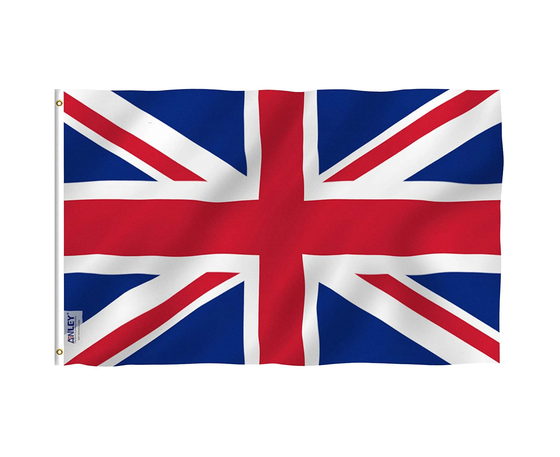 ANLEY Fly Breeze 3x5 Foot United Kingdom UK Flag - Vivid Color and UV Fade Resistant - Canvas Header and Double Stitched - British National Flags Polyester