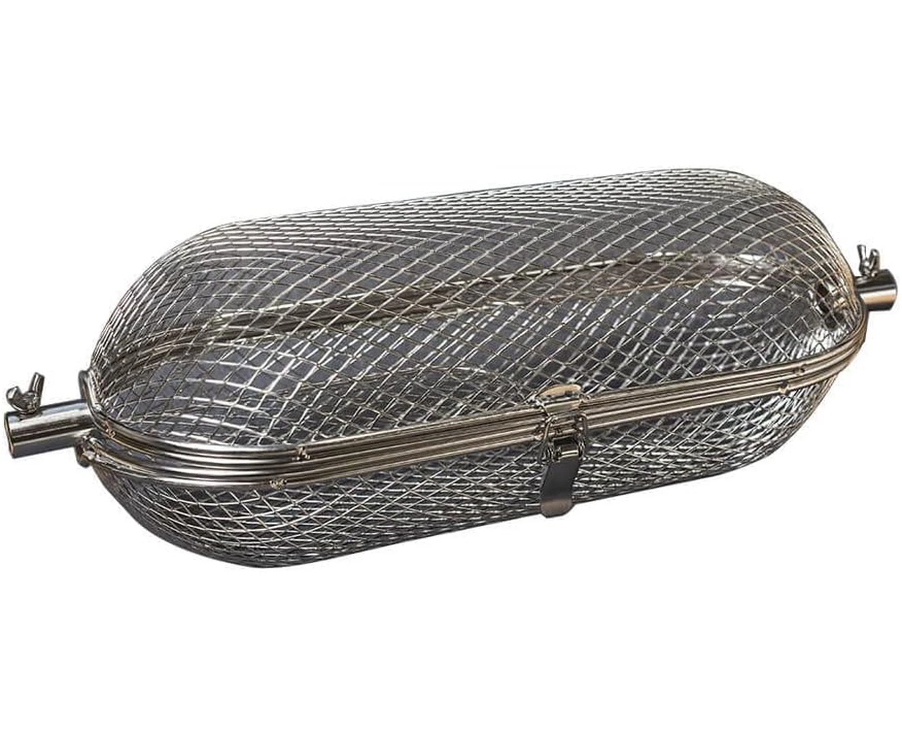 Rotisserie Basket | Round Cage Tumbler | Chestnut Spit Basket | Gas BBQ Basket