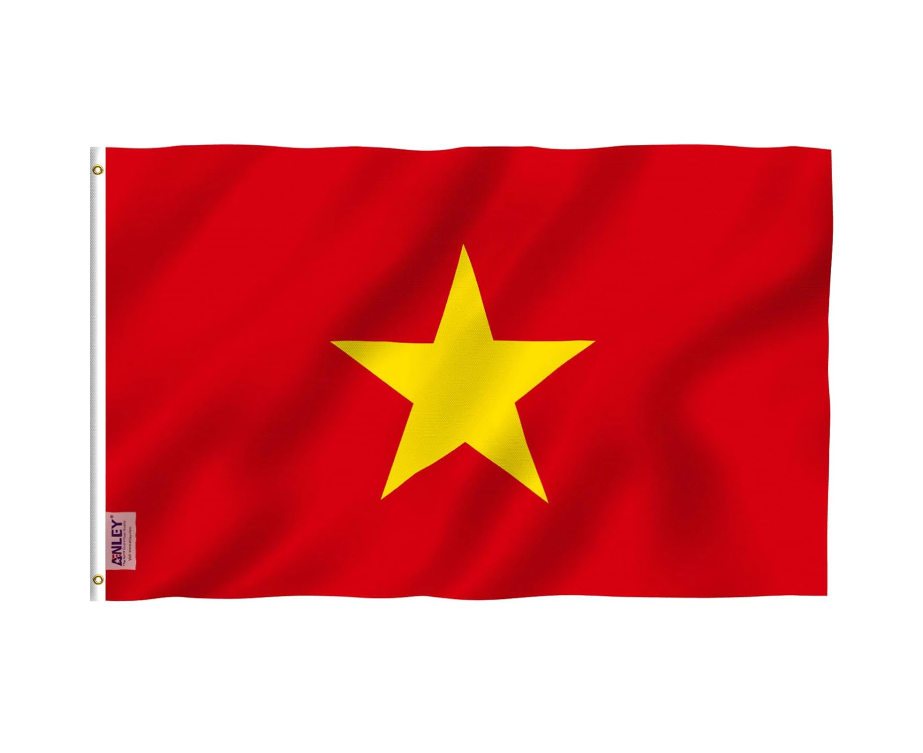 ANLEY Fly Breeze 3x5 Foot North Vietnam Flag - Vivid Color and Fade Proof - Canvas Header and Double Stitched - North Vietnamese Flags Polyester with Brass