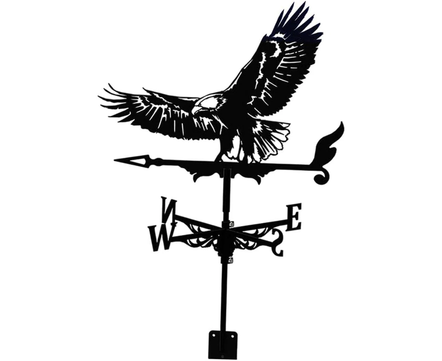 Decorative Weather Vane Garden Mount Yard Stake, Stainless Steel Scene, Eagle