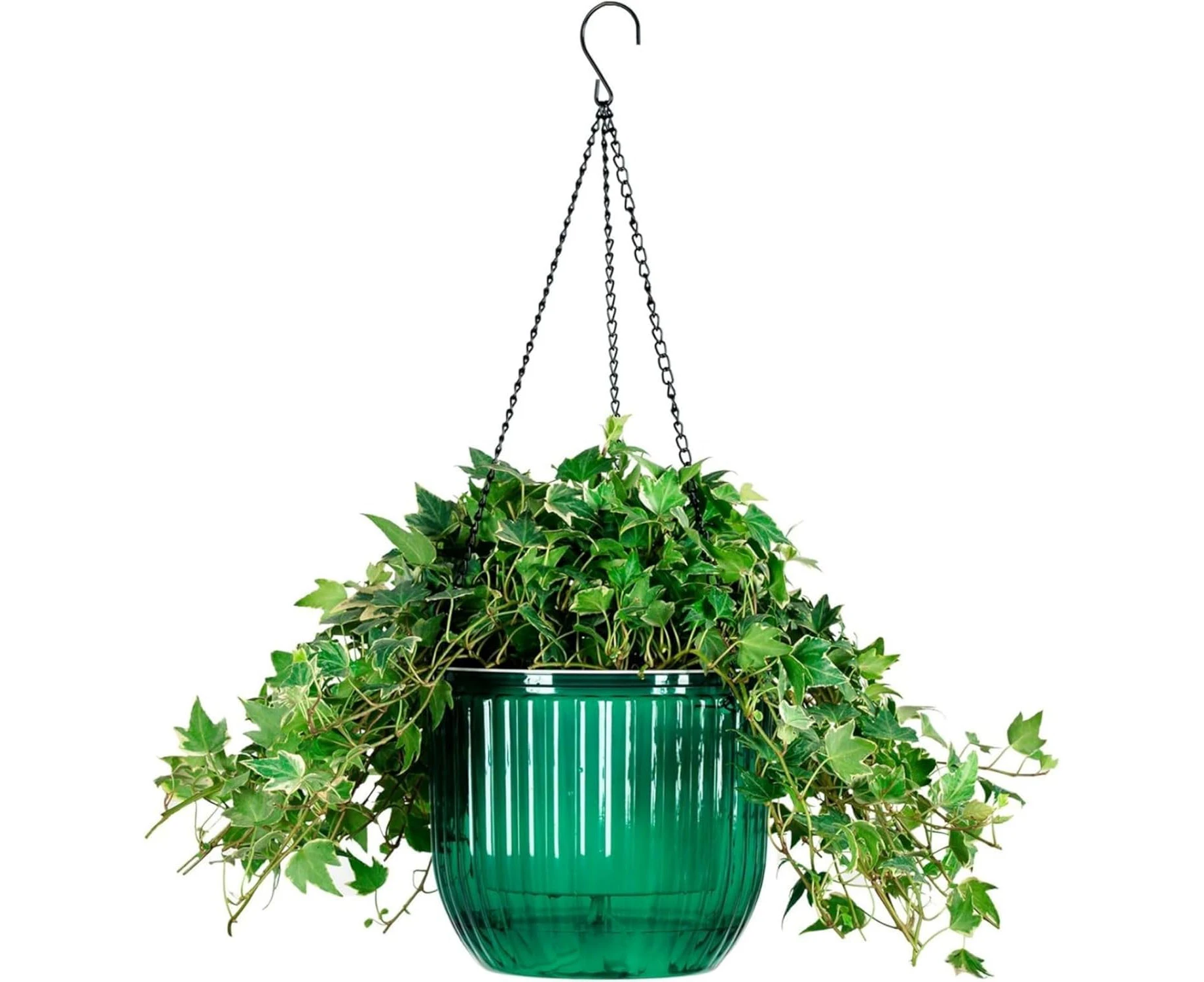 Self Watering Hanging Planter Indoor Plant Outdoor Flower Pot Basket Large Clear Plastic Garden Live Herb Orchid Wicker Succulent Spider Wall Hanger Big Ho