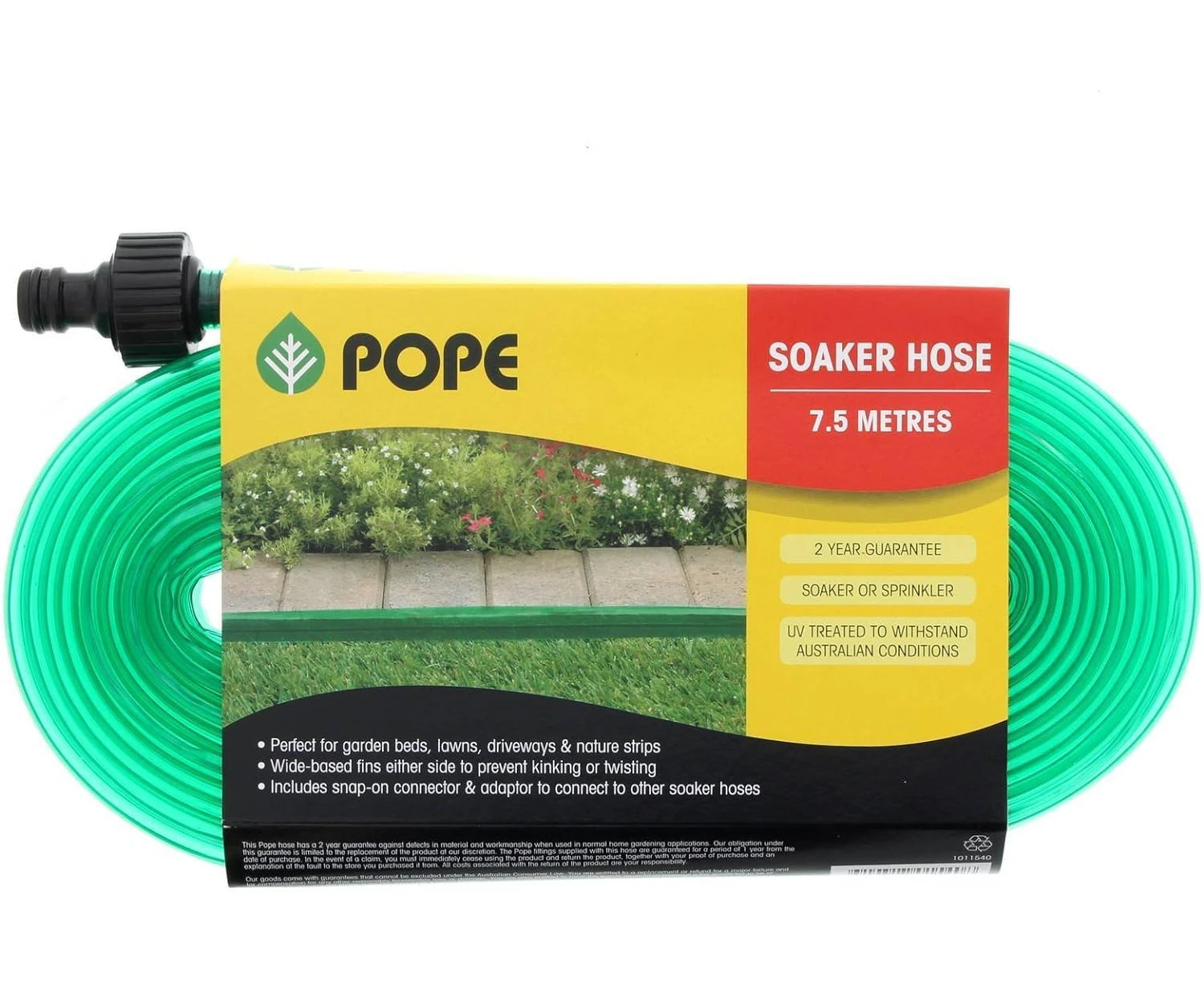 Garden Soaker Hose 7.5m Fitted UV Treated Pope Tap Ready Fitted Connection