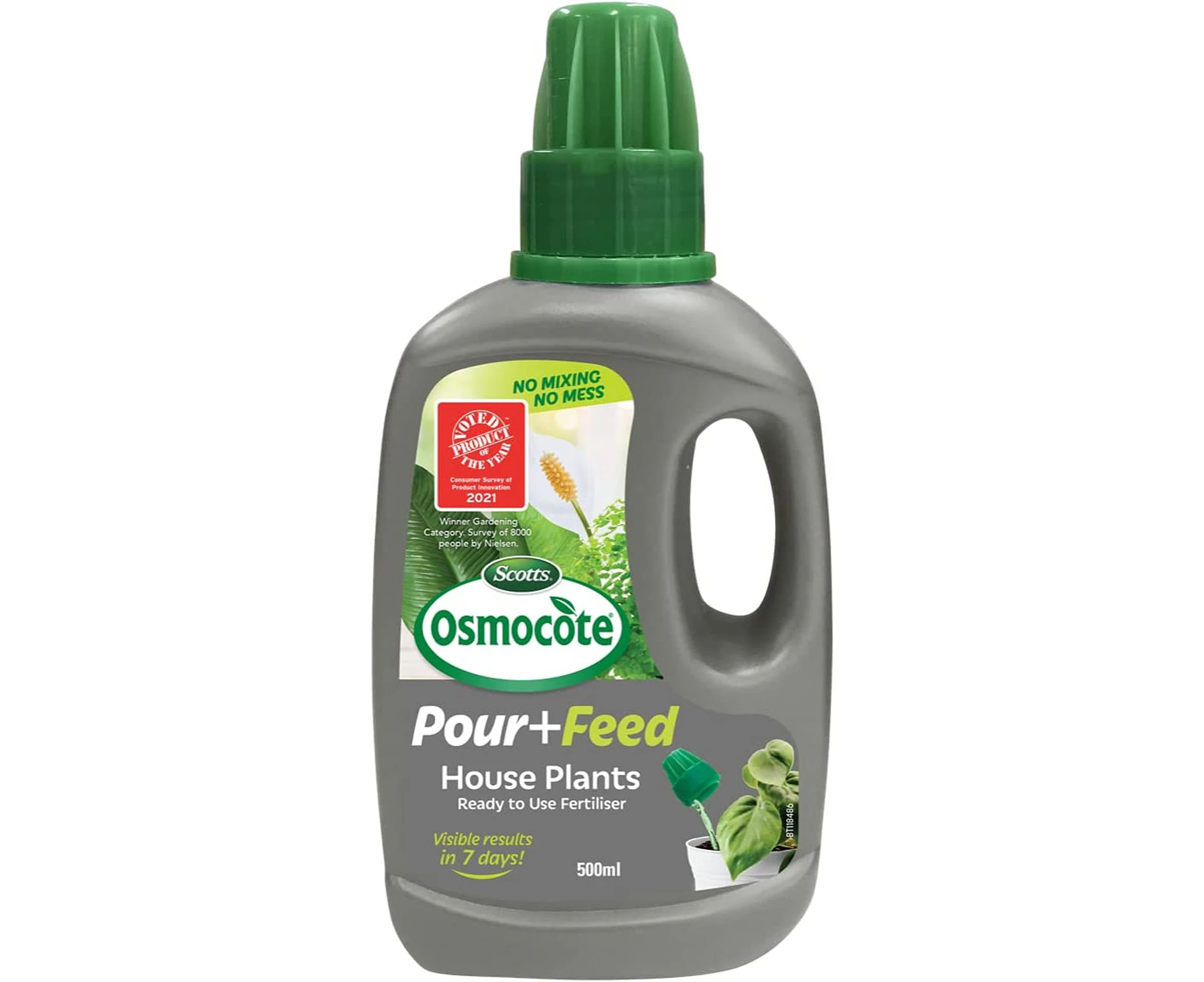 Scotts Osmocote Pour and Feed House Plants 500ml - Use with Houseplants - Results in 7 Days - Easy Pour Measuring Cap - Suitable for All Indoor Plants