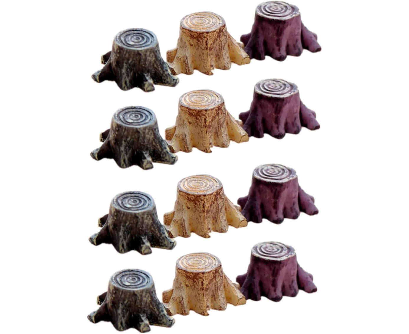 COHEALI 12pcs Small Stump Stool Vintage Decor Mushroom Decor Miniture House Furniture Garden Fairy Benches Miniature Garden Chairs Sand Table Tree Stump Re