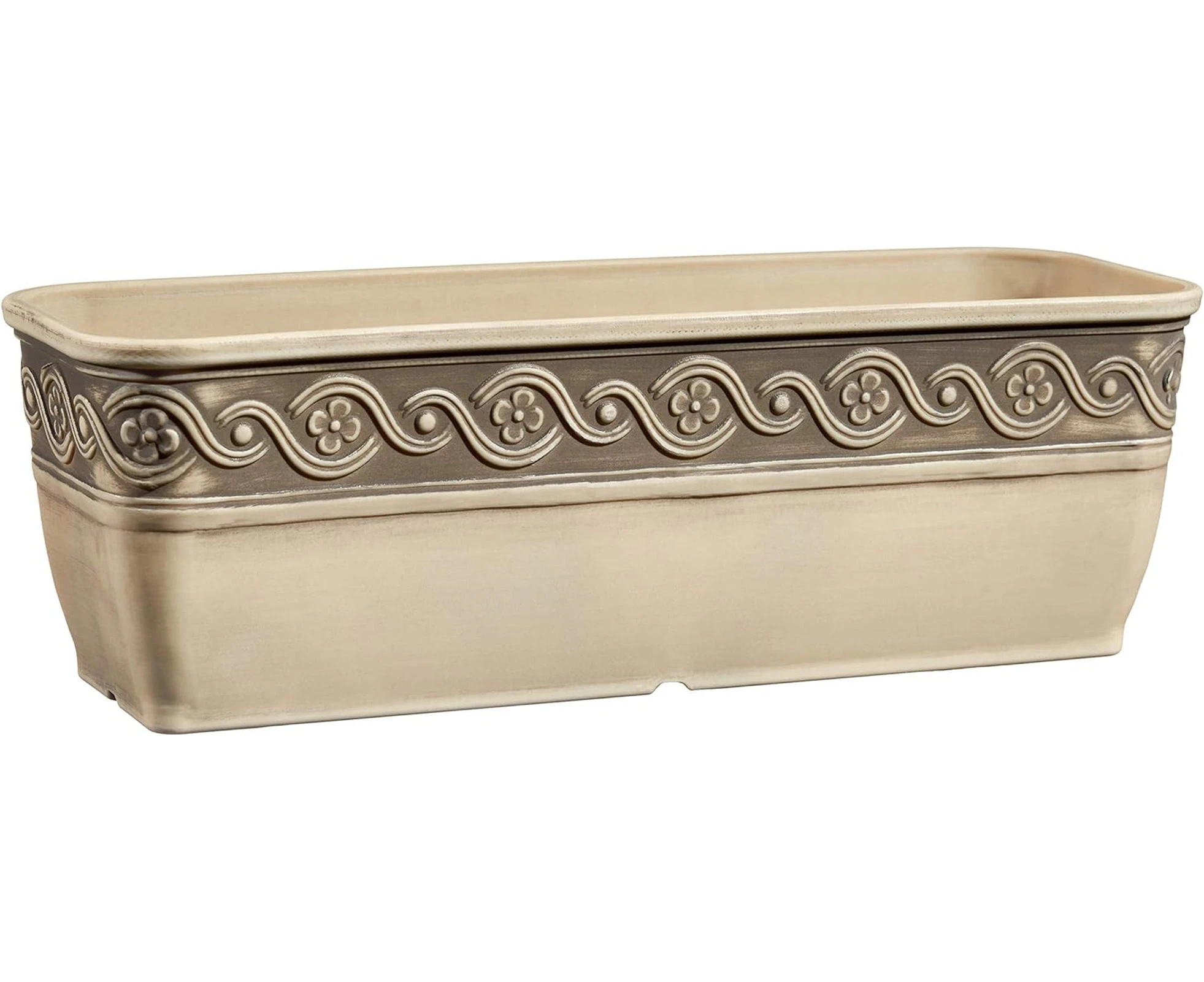 Classic Home and Garden 9410-060 Corinthian Trough Planter, 10", Cast Concrete