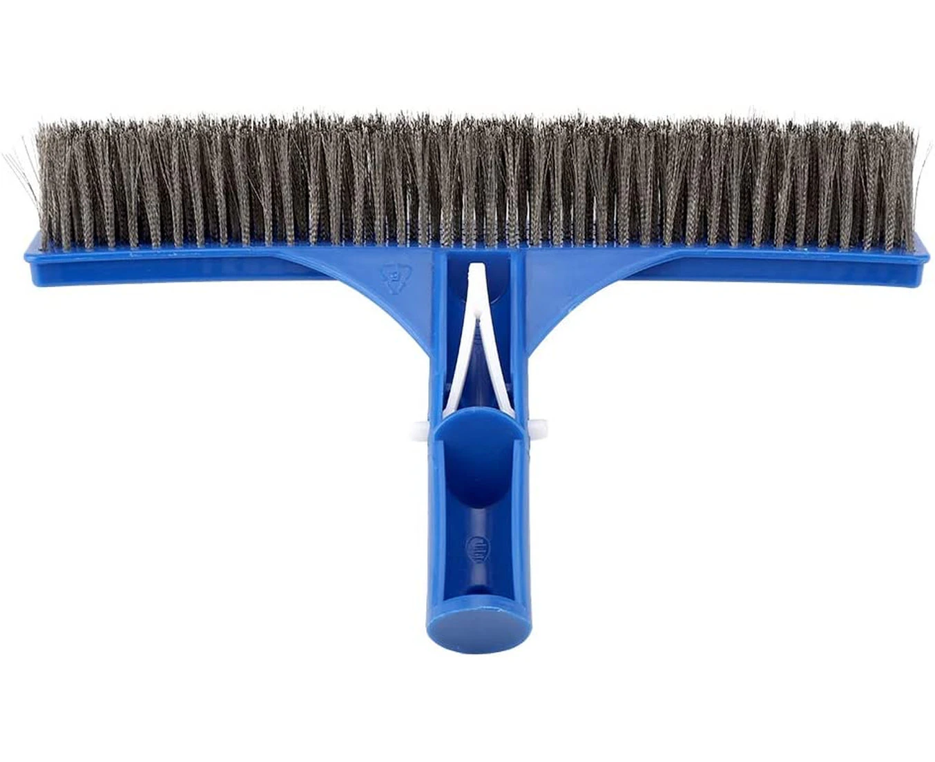 Pool Brush, 10" Swimming Pool Brush for Cleaning Pool Walls, Tiles & Floors, Steel Brush Head with EZ Clip and Plastic Handle, Wire Bristle Pool Scrub Brus