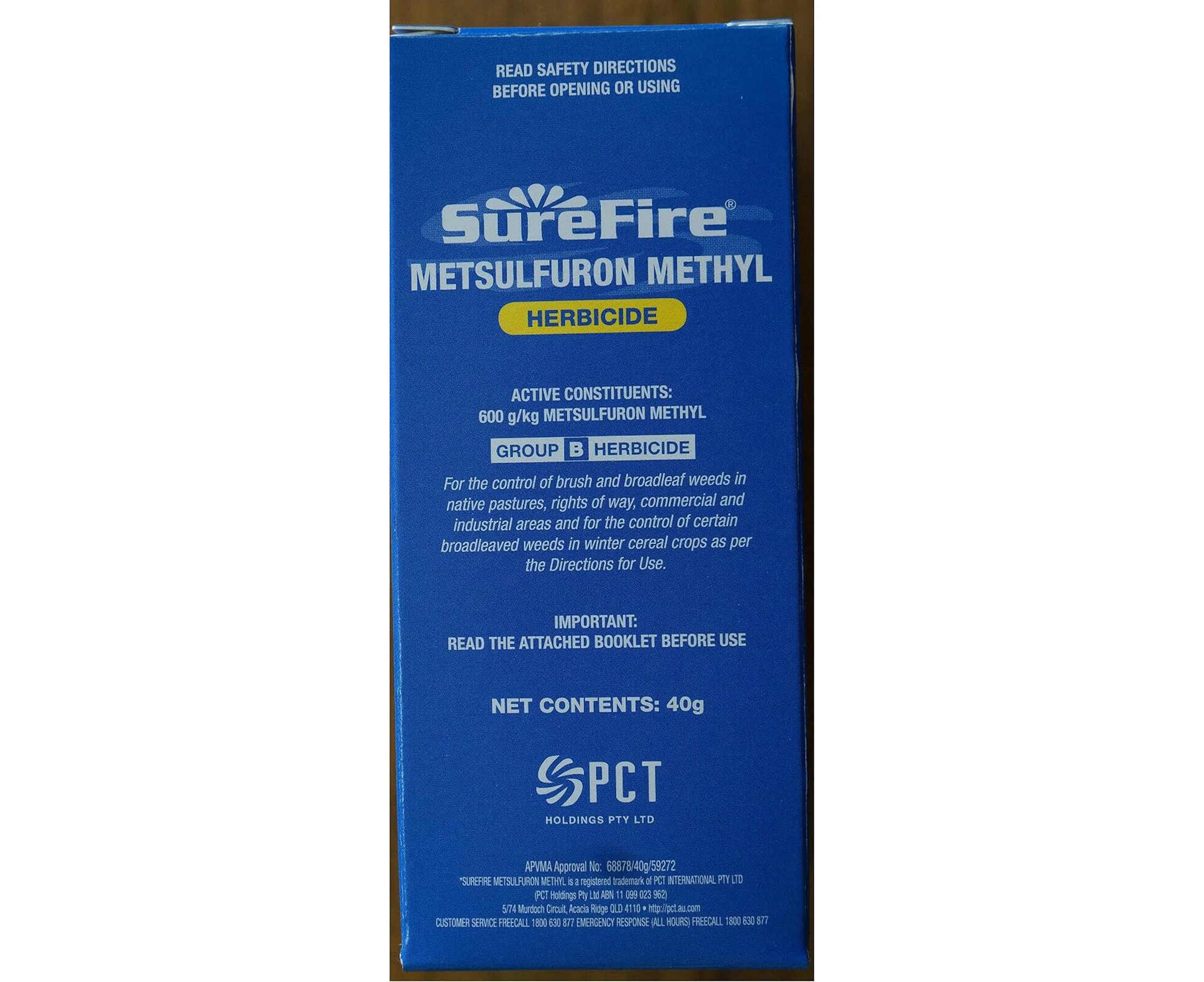 SureFire 600 WG Metsulfuron Methyl Herbicide Weed Killer 40 g