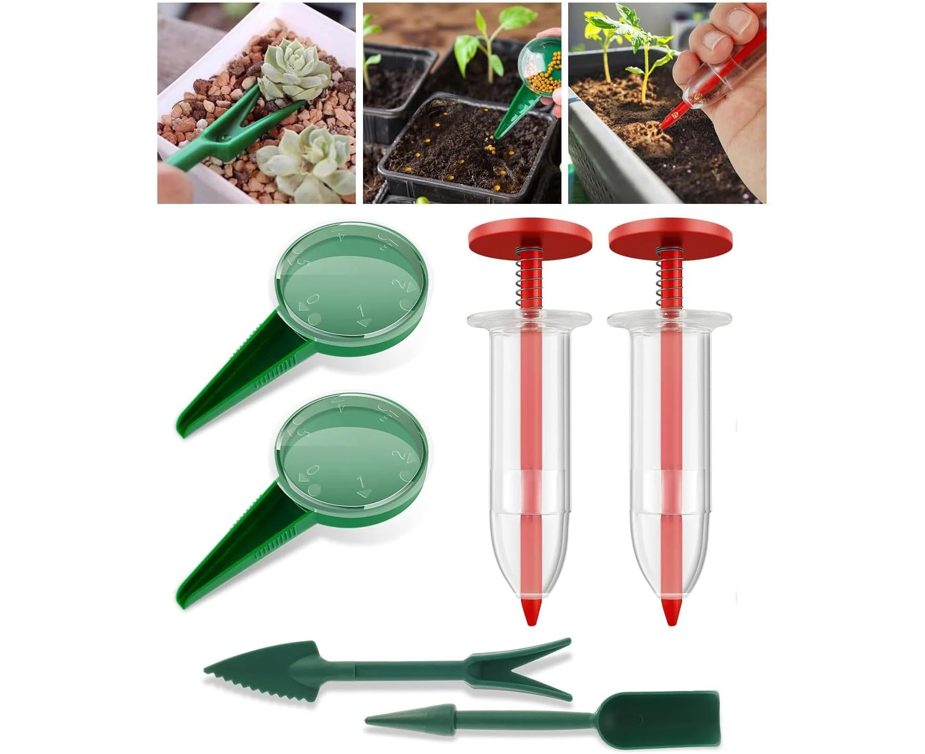 Proxima Direct 6 PCS Mini Seed Spreader Sowing Seed Dispenser Hand Tool Handheld Garden Seeder Ideal for Small Seeds of Flowers, Vegetables