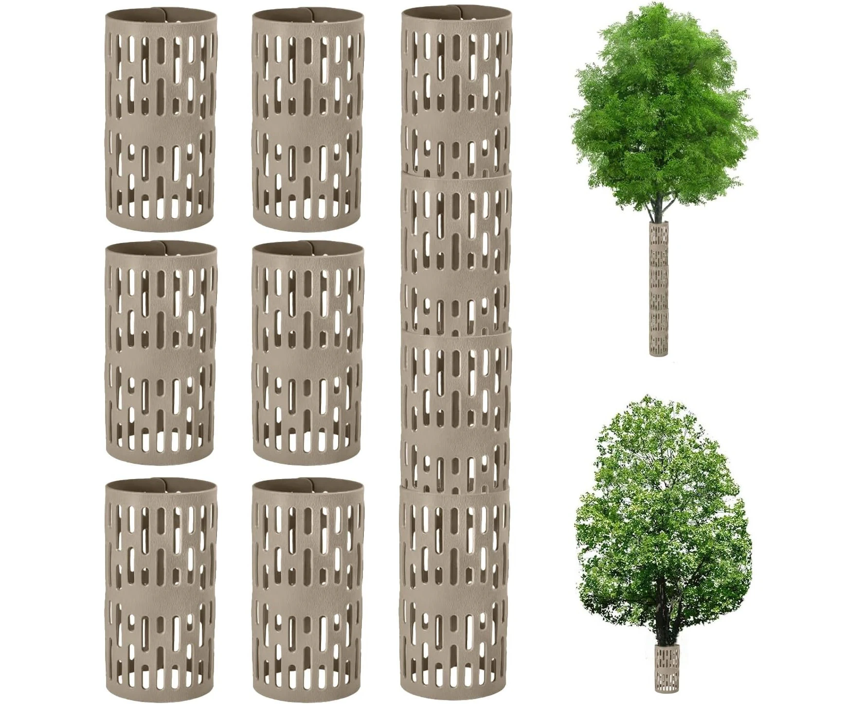 Proxima Direct 10PCS 34 x 20 CM Tree Trunk Protectors Plastic Tree Guard Bark Plant Protectors Expandable Nursery Mesh Tree Bark Protector for Preventing T