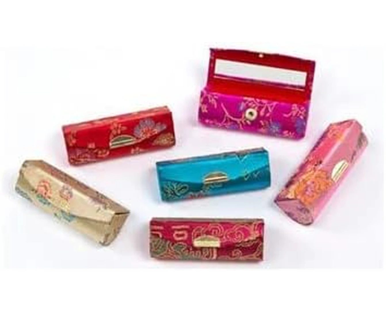 Lylac Chinese Silk Single Lipstick Case