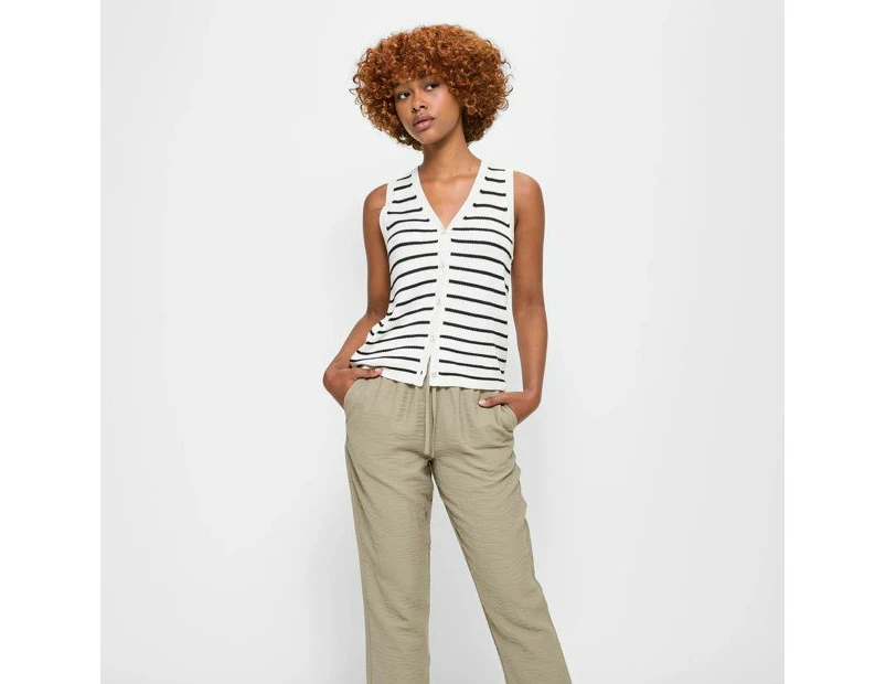 Petites Straight Leg Textured Pants - Dannii Minogue