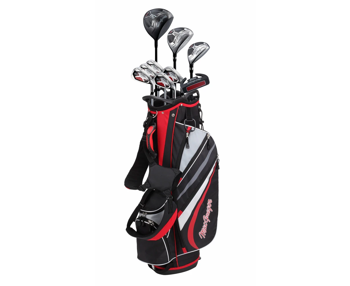 MacGregor Golf DCT4000 13 Pieces / 9 Clubs Golf Set with Bag, Mens Right Hand, Graphite/Steel, Regular