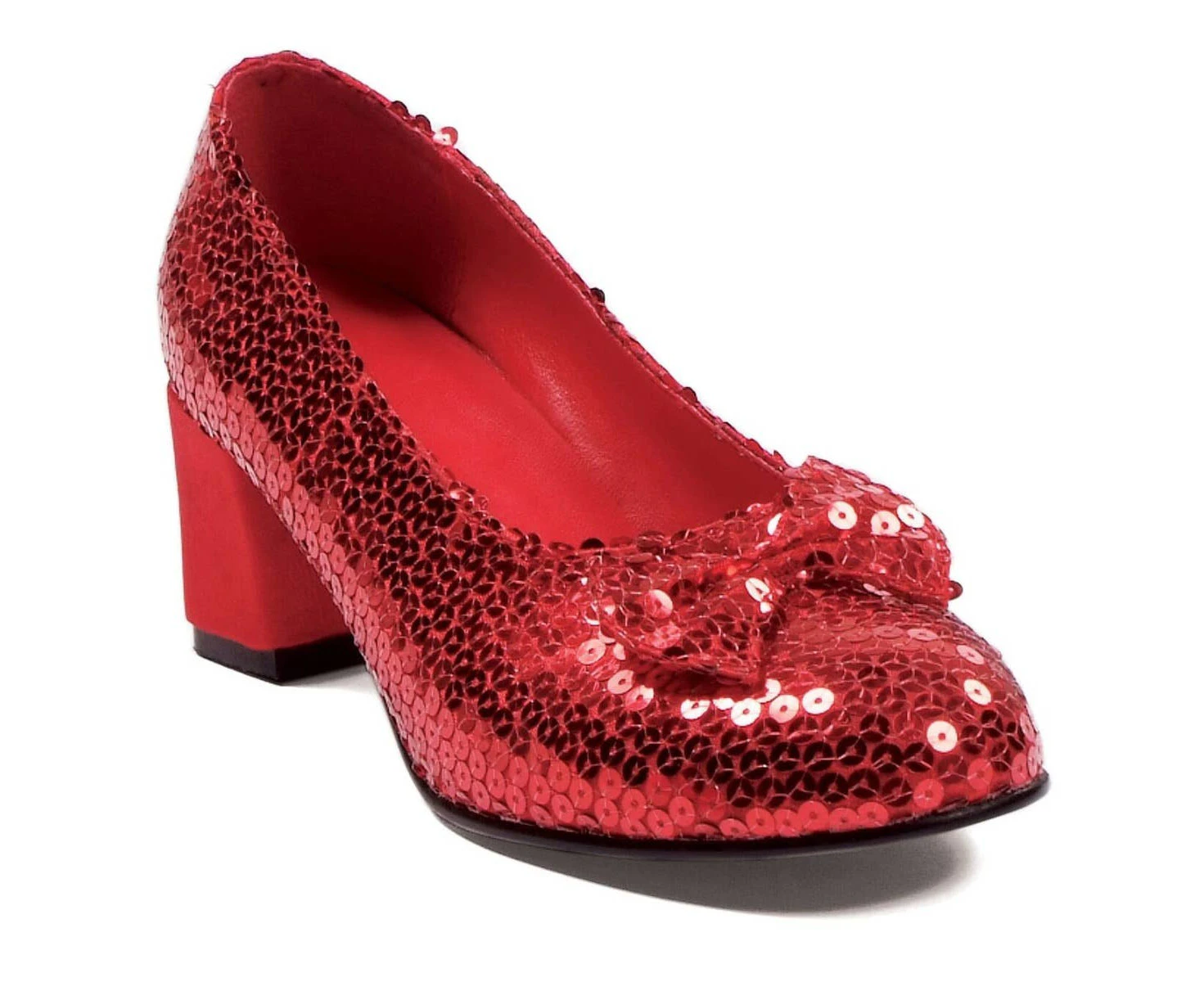 Judy Women's Sequined Red Platform Heel Costume Shoes Genuine - New