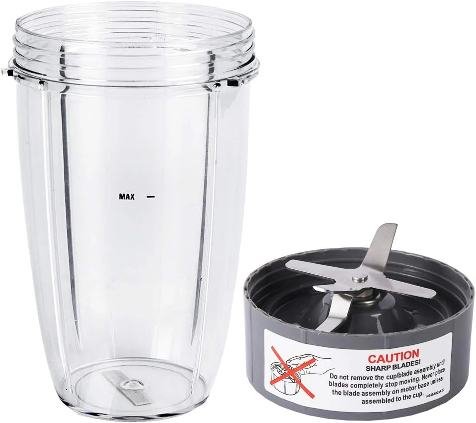 Replacement Blender Cups Kit,24oz Cup and Extractor Blade for NutriBullet 600w / 900w Pro