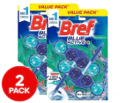 2 x 2pk Bref Blue Active Toilet Cleaner Block Eucalyptus 100g