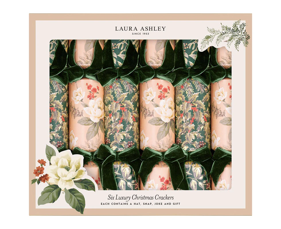 Laura Ashley Dusky Hellebore Christmas Crackers Pk6