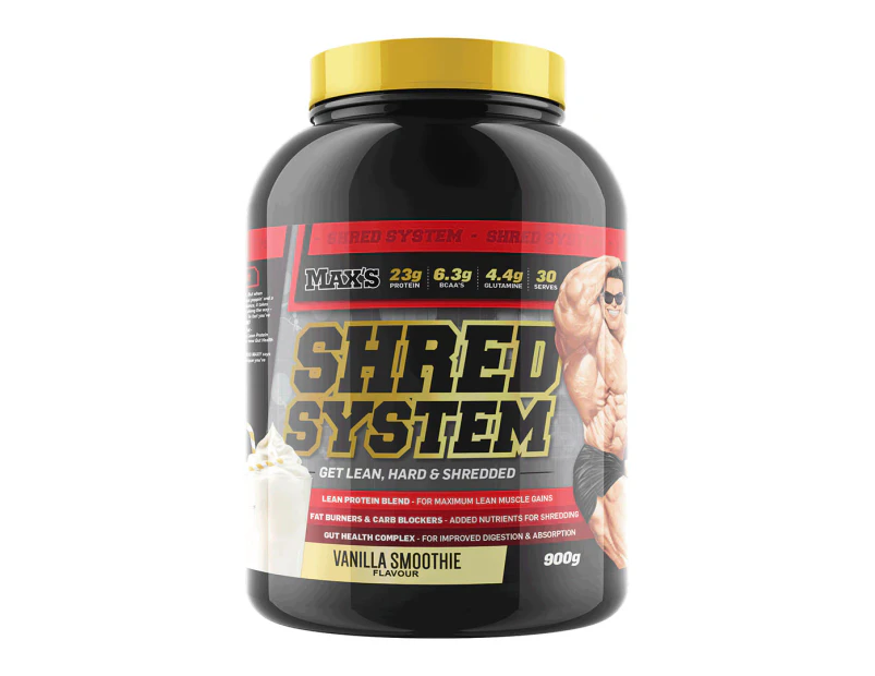 Max's Shred System Protein Powder Vanilla Smoothie 900g / 30 Serves