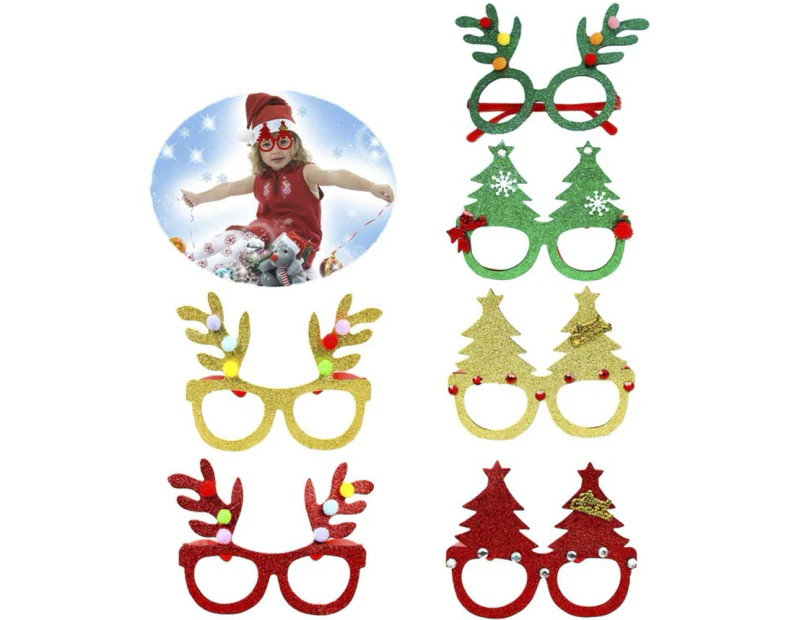 Christmas Antlers Tree Children Glasses Party Decoration Photography Props