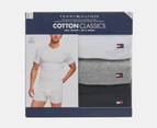 Tommy Hilfiger Men's Cotton Classics Slim Fit Crewneck Tee / T-Shirt / Tshirt 3-Pack - Storm/White/Navy