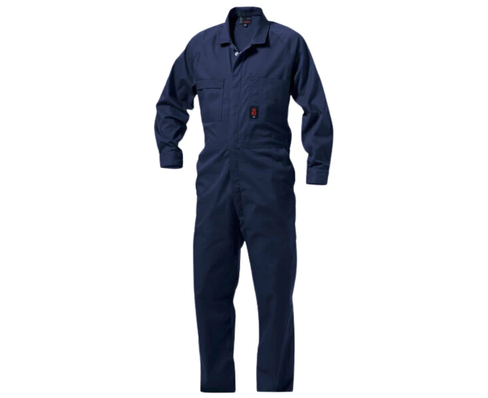 KingGee Mens Polycotton Combo Overall Coverall Work Safety Nickel Stud K01190