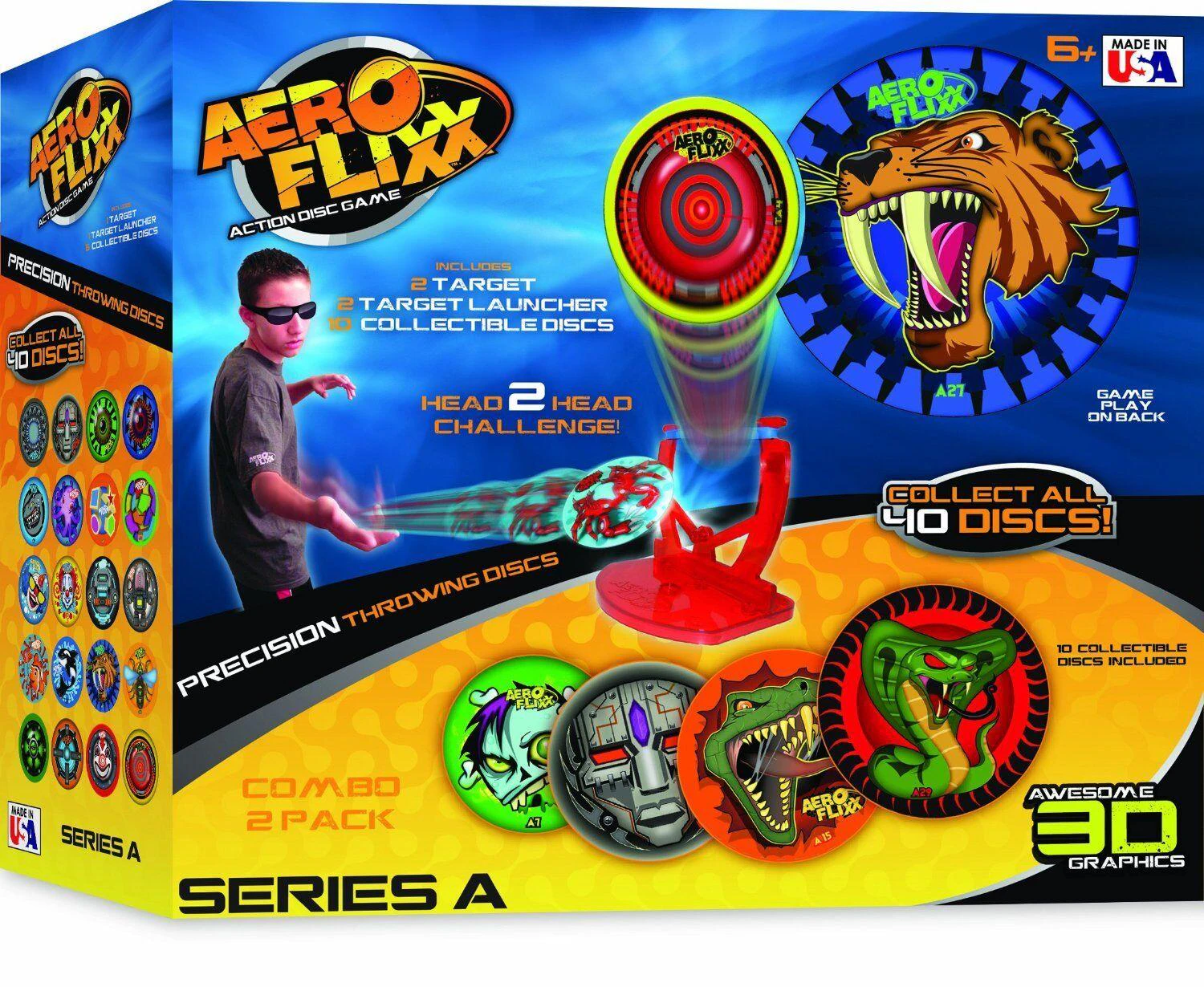 Skullduggery Disc Golf Aero Flixx Deluxe Action Disc Two Player Ages 6+ Toy Gift