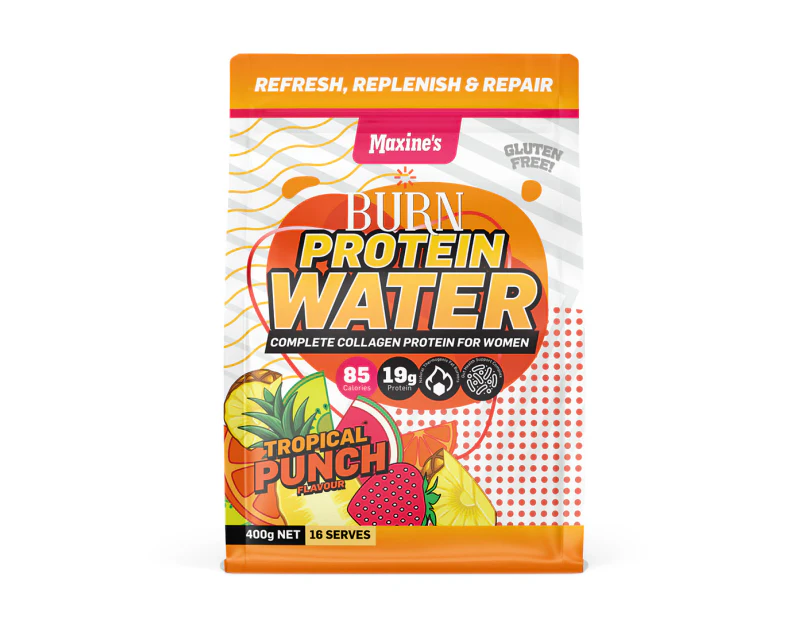 Maxine's Burn Protein Water Powder Topical Punch 400g / 16 Serves