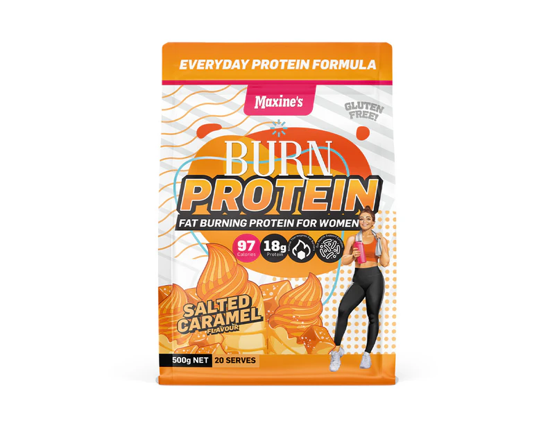 Maxine's Burn Protein Powder Salted Caramel 500g / 20 Serves