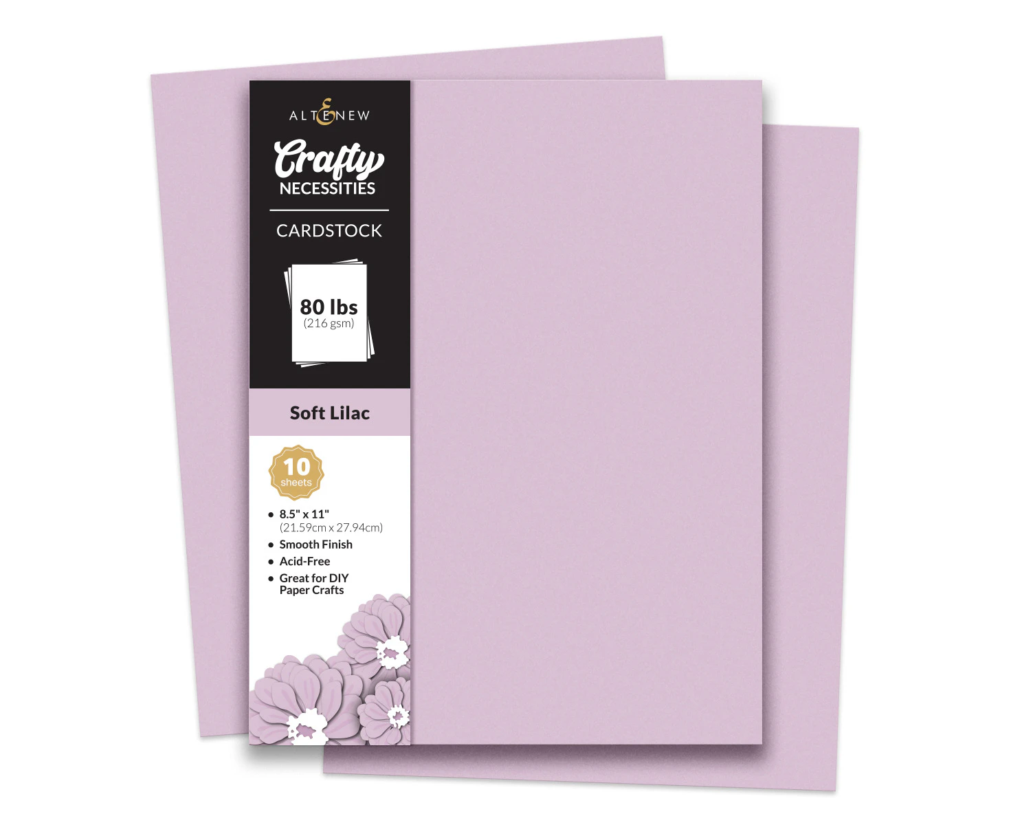 Altenew Crafty Necessities: Soft Lilac Cardstock (10 sheets/set)