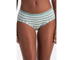 Bonds Women's Cottontails Full Briefs 3-Pack - Aloha Stripe/Green Glacier/Sesame