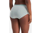 Bonds Women's Cottontails Full Briefs 3-Pack - Aloha Stripe/Green Glacier/Sesame