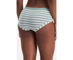 Bonds Women's Cottontails Full Briefs 3-Pack - Aloha Stripe/Green Glacier/Sesame