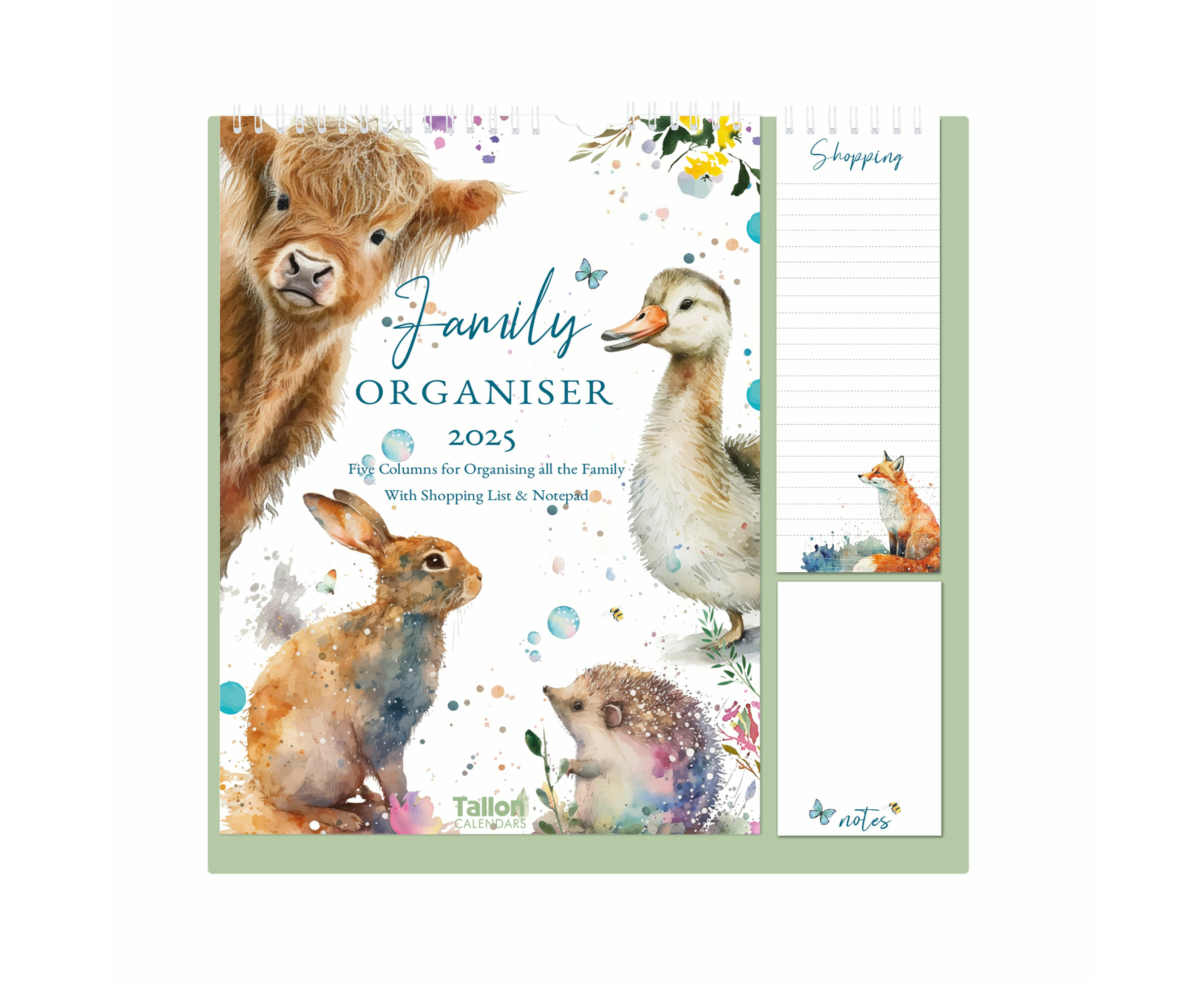 2025 Family Planner Animals Large Wall Calendar