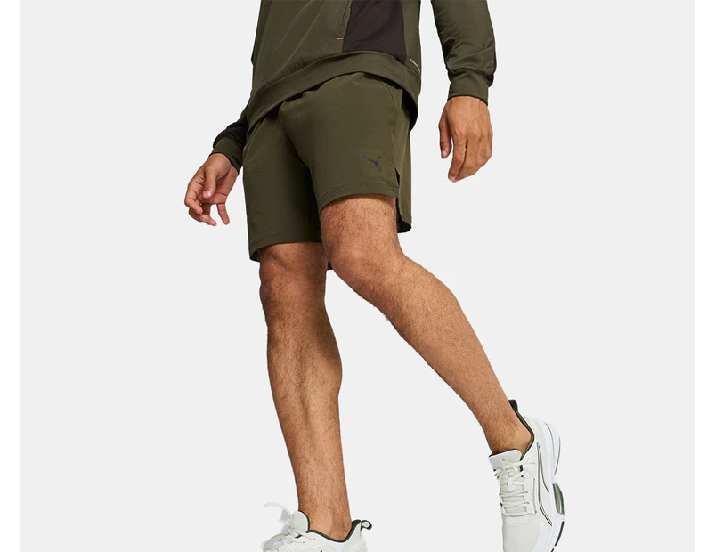 Puma Men's Energy 7-Stretch Woven Shorts - Dark Olive