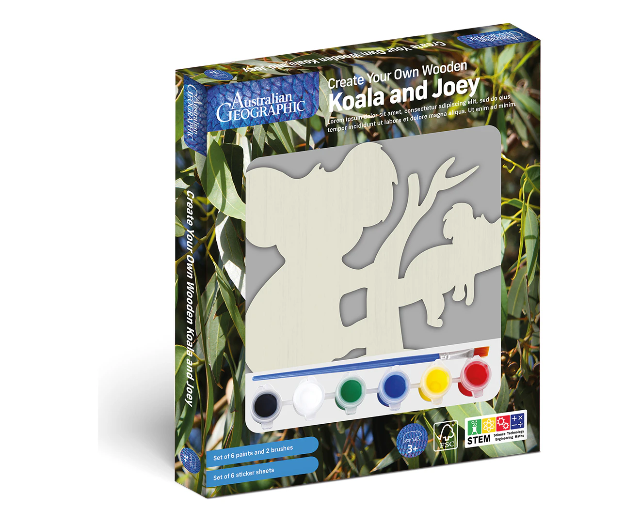 Australian Geographic Create Your Own Wooden Koala & Joey Activity Set