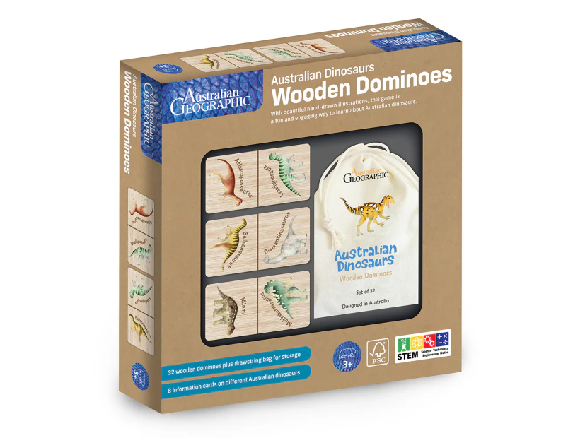 Australian Geographic Australian Dinosaur Dominoes Game