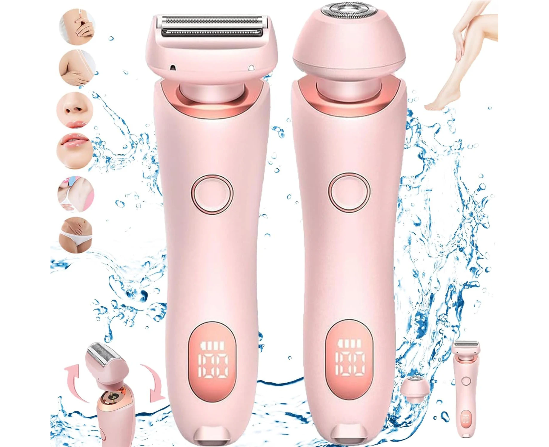 Livora Electric Razor, Livora Razor, Silk Glide Pro, Epilator Painless for Home, 2 in 1 Electric Shaver Razors for Women, Bikini Trimmer for Pubic Hair, We