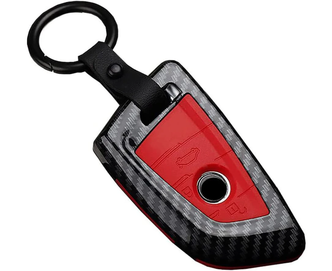 ontto Keyless Remote Key Fob Skin Cover Full Protection ABS Key Shell and Keyring Compatible with BMW X1 X5 X5M X6 X6M X7